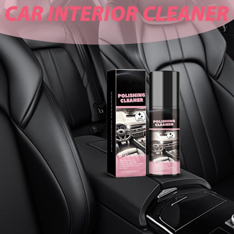 XiuFa Cleaner Car Interior - 100ml Car Interior Cleaner, Interior Detailer Spray,All Purpose Car Cleaner,Vehicle Interior Polish | Interior Detailer Spray(2pcs) - Image 4